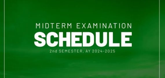 Midterm Examination Schedule for the 2nd Semester 2024-2025