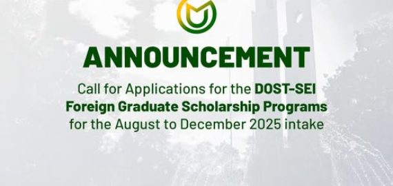 DOST-SEI Foreign Graduate Scholarship Programs Announcement