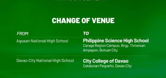 Agusan National High School CMUCAT Schedule