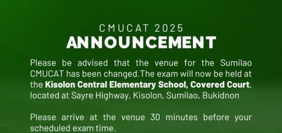 KISOLON CENTRAL ELEMENTARY SCHOOL CMUCAT ANNOUNCEMENT