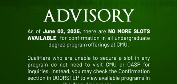 CMU ENROLLMENT 2025 ADVISORY