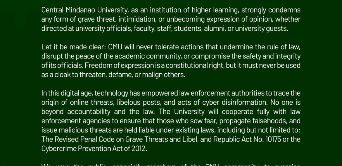 ON GRAVE THREATS AND DISINFORMATION