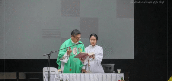 Fr. Biven Belderol from San Isidro Labrador Parish Thanksgiving Mass