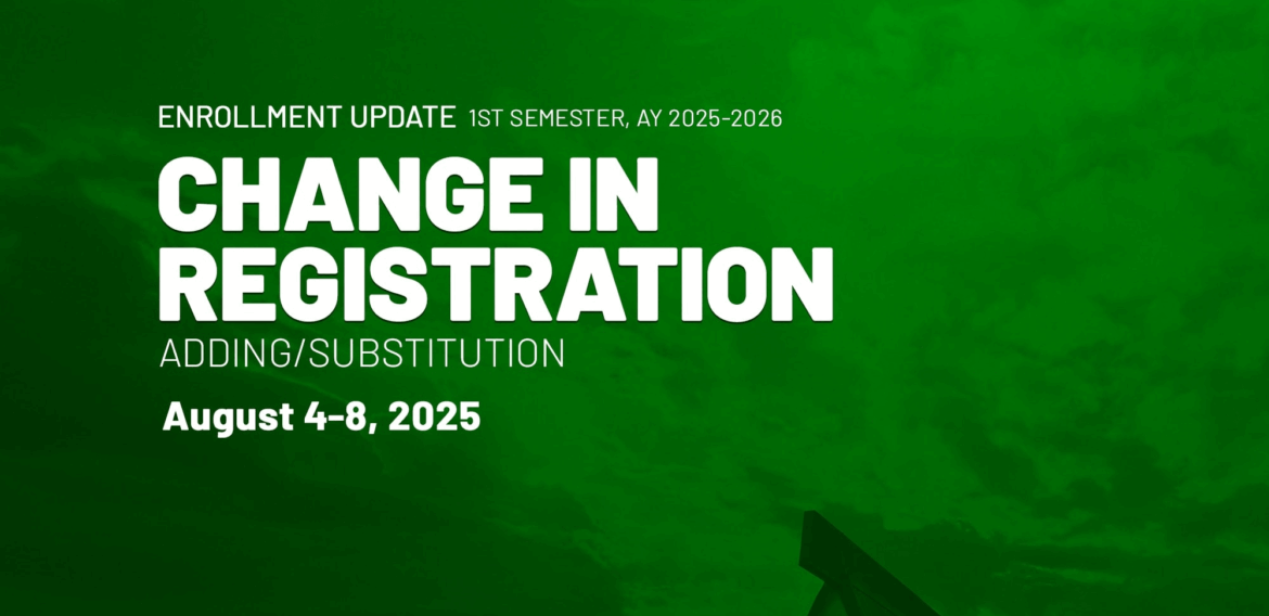First Semester Academic Year 2025–2026 CHANGE IN REGISTRATION