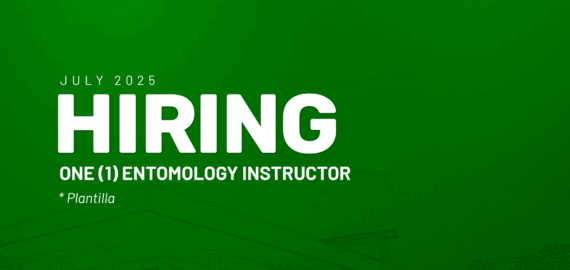 Department of Entomology From College of Agriculture needs one Plantilla Faculty