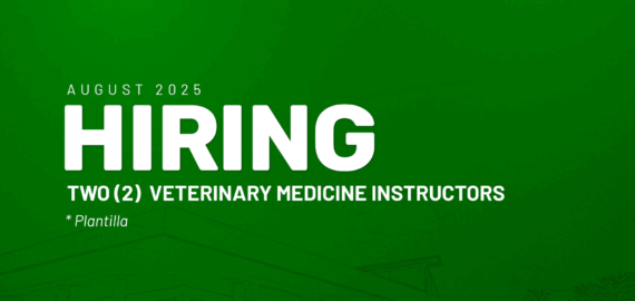 Now Hiring: Two Plantilla Instructors from the College of Veterinary Medicine