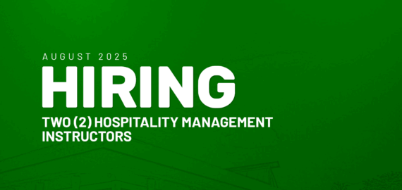 The Department of Hospitality Management, College of Human Ecology, needs Two Faculty