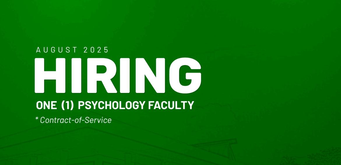 The Department of Behavioral Sciences – College of Arts and Sciences needs One Faculty