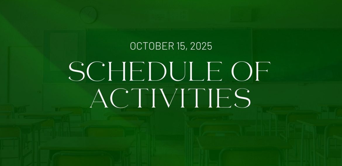 Faculty Conference Schedule of Activities