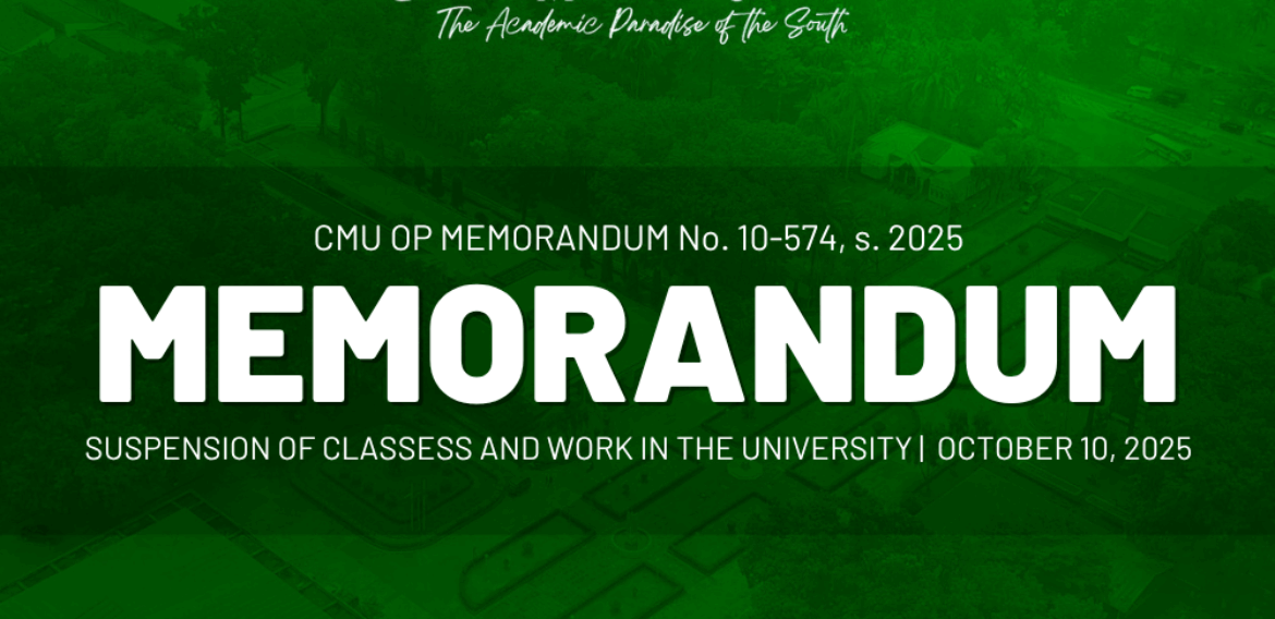 [MEMORANDUM] SUSPENSION OF CLASSES AND WORK IN THE UNIVERSITY