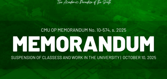 [MEMORANDUM] SUSPENSION OF CLASSES AND WORK IN THE UNIVERSITY