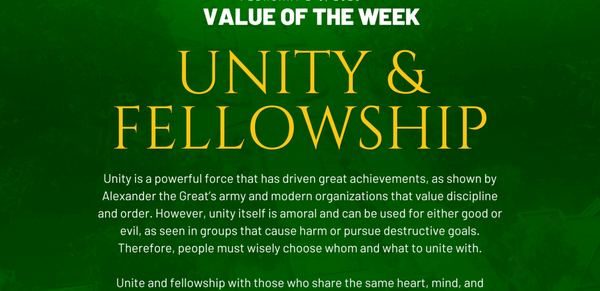 VALUE OF THE WEEK: Unity & Fellowship