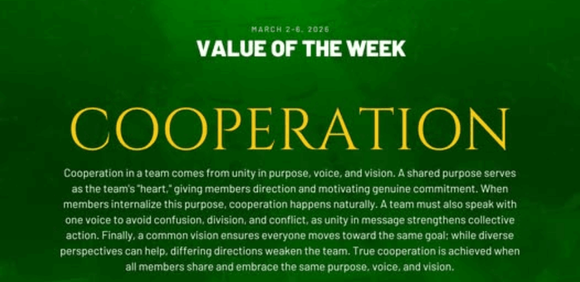 Value of the Week: Cooperation