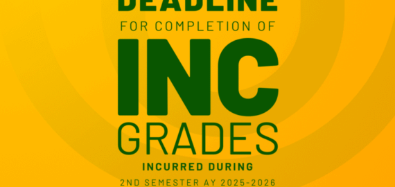 [ADVISORY] Completion of INC Grades for 2nd Semester AY 2025–2026