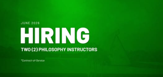 hiring: two Instructors, Department of Social Sciences