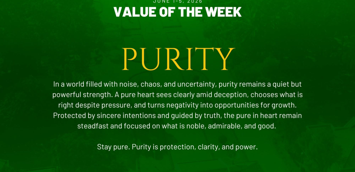 VALUE OF THE WEEK | June 1–5, 2026 | PURITY