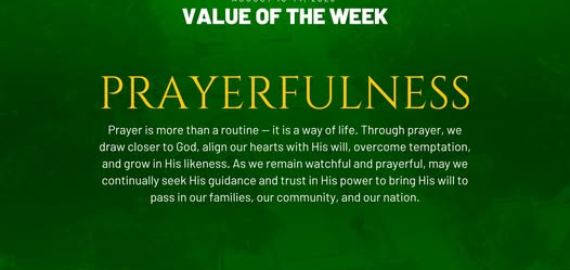 VALUE OF THE WEEK | August 10-14, 2026 | PRAYERFULNESS