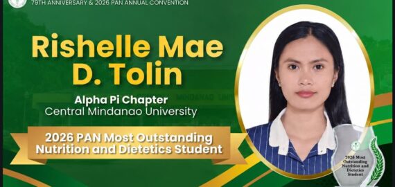 CMU earns 2026 Most Outstanding Nutrition and Dietetics Student award