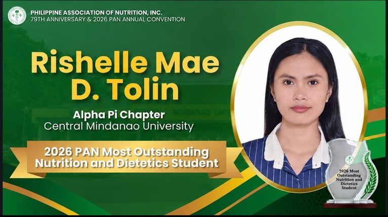 CMU earns 2026 Most Outstanding Nutrition and Dietetics Student award