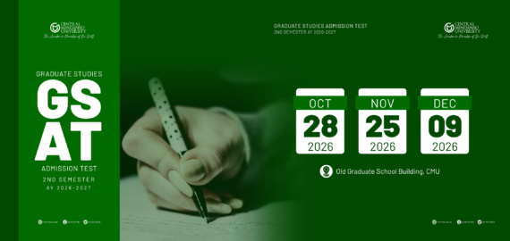 GRADUATE STUDIES ADMISSION TEST (GSAT), 2nd Semester, AY 2026-2027