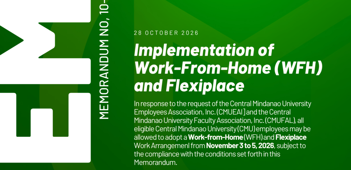 Implementation of Work-From-Home (WFH) and Flexiplace