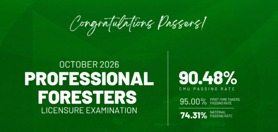 ✨ [#CMUPride] Central Mindanao University proudly congratulates its 38 newly registered Professional Foresters