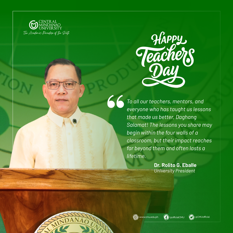 WORLD TEACHERS’ DAY 2026 MESSAGE